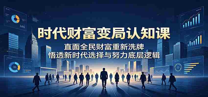 时代财富变局认知课：直面全民财富重新洗牌，悟透新时代选择与努力底层逻辑-中薪网