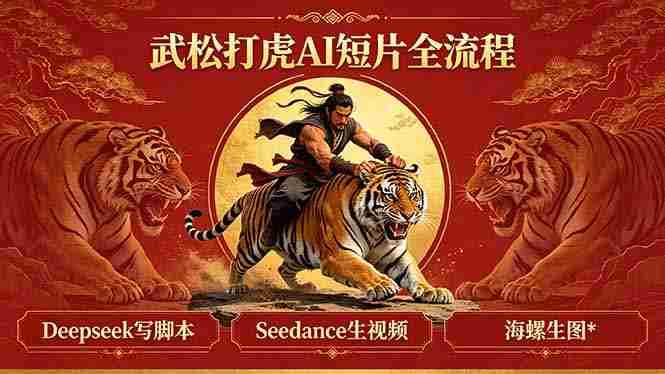 （18370期）武松打虎AI短片全流程：Deepseek写脚本+Seedance生视频+海螺生图-中薪网