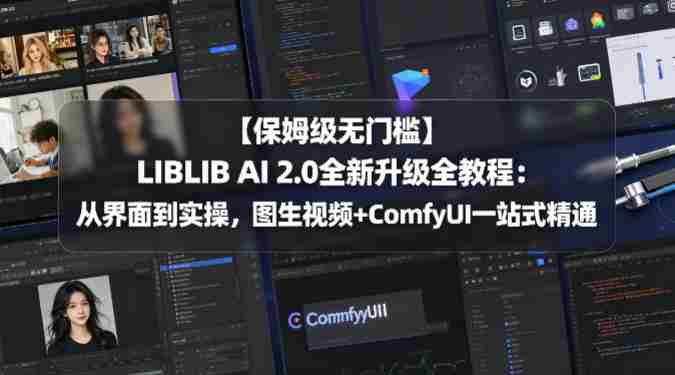 【保姆级无门槛】LIBLIB AI 2.0全新升级全教程:从界面到实操,图生视频+ComfyUI一站式精通-中薪网