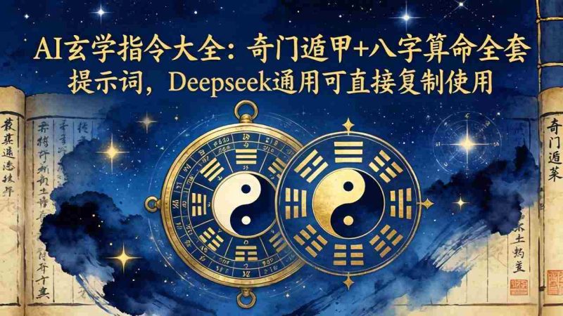 (18059期)AI玄学指令大全:奇门遁甲+八字算命全套提示词,Deepseek通用可直接复制使用-中薪网