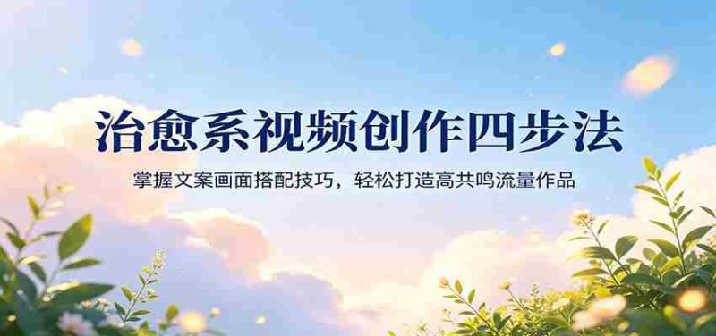 治愈系视频创作四步法：掌握文案画面搭配技巧，轻松打造高共鸣流量作品-中薪网