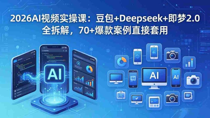 （18263期）2026AI视频实操课：豆包+Deepseek+即梦2.0全拆解，70+爆款案例直接套用-中薪网