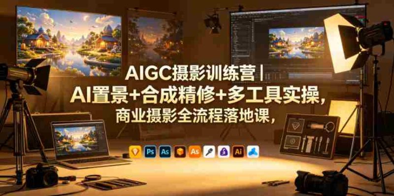 AIGC摄影训练营|AI置景+合成精修+多工具实操,商业摄影全流程落地课-中薪网