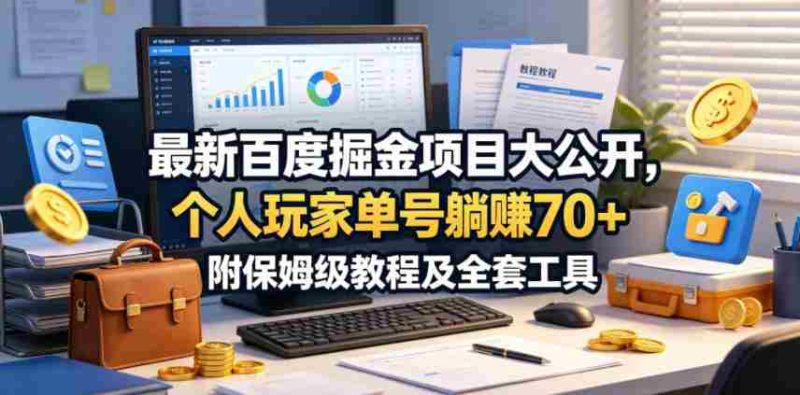 最新百度掘金项目大公开,个人玩家单号躺賺70+,附保姆级教程及全套工具【揭秘】-中薪网