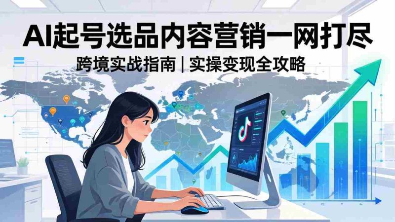 (17824期)2026 TikTok 跨境AI实操:从零基础到变现全流程,AI起号选品内容营销一网打尽-中薪网