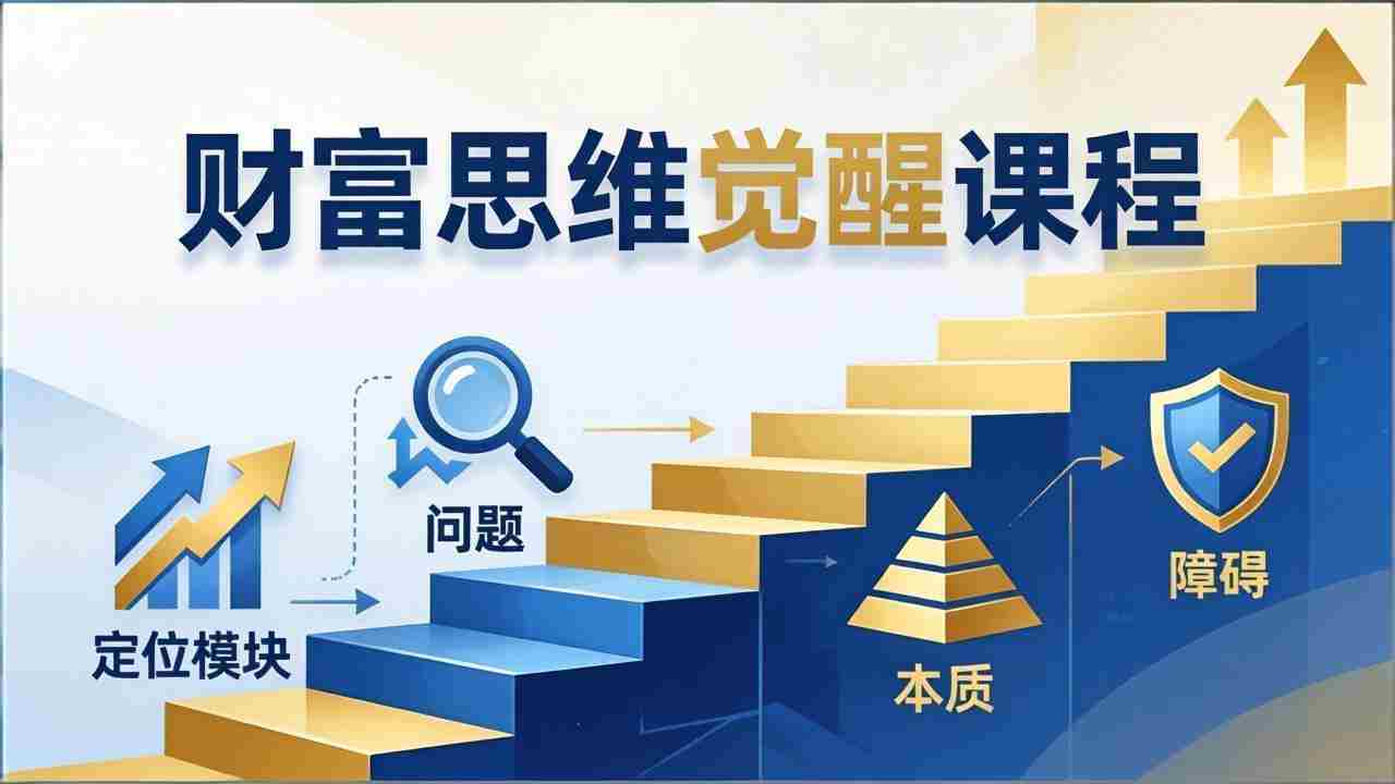 （17872期）财富思维觉醒第十期：3天大课四大模块，精准定位问题看清本质，扫清人生障碍-中薪网