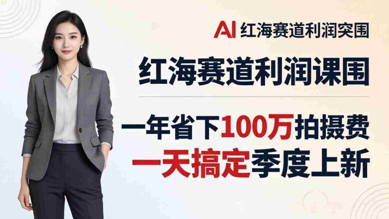 (17884期)服装老板AI模特图课:一年省下100万拍摄费,一天搞定季度上新,红海赛道利润突围-中薪网