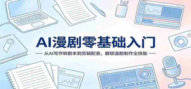 AI漫剧零基础入门:从AI写作转剧本到剪辑配音,解锁漫剧制作全技能-中薪网