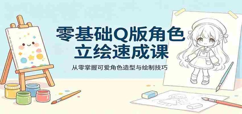 零基础Q版角色立绘速成课,从零掌握可爱角色造型与绘制技巧-中薪网