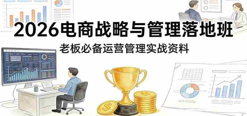2026电商战略与管理落地班,老板必备运营管理实战资料-中薪网