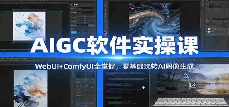 AIGC软件实操课:WebUI+ComfyUI全掌握,零基础玩转AI图像生成-中薪网