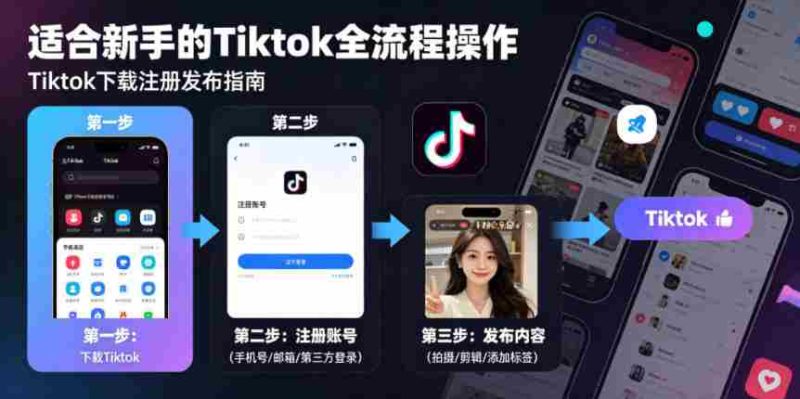 Tiktok下载注册发布,适合新手的Tiktok全流程操作-中薪网
