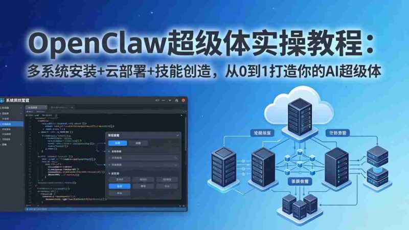 (17603期)OpenClaw-小龙虾 超级体实操教程:多系统安装+云部署+技能创造,从0到1打造你的AI超级体-中薪网
