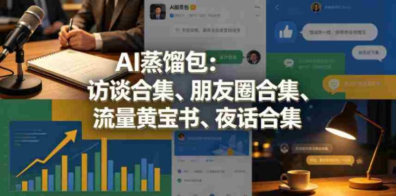 AI蒸馏包:访谈合集、朋友圈合集、流量黄宝书、夜话合集【文档】-中薪网