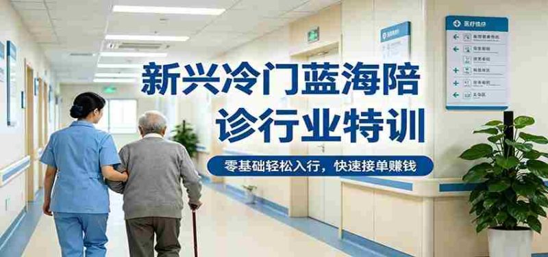 新兴冷门蓝海陪诊行业特训,零基础轻松入行,快速接单赚钱-中薪网