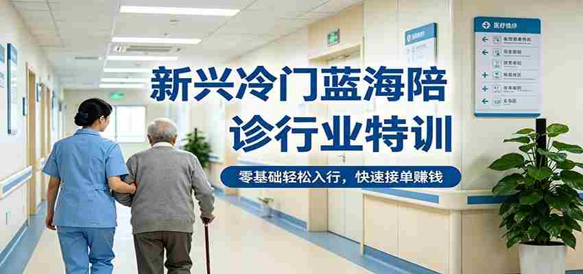 新兴冷门蓝海陪诊行业特训，零基础轻松入行，快速接单赚钱-中薪网