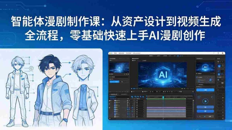 （17709期）智能体漫剧制作课：从资产设计到视频生成全流程，零基础快速上手AI漫剧创作-中薪网
