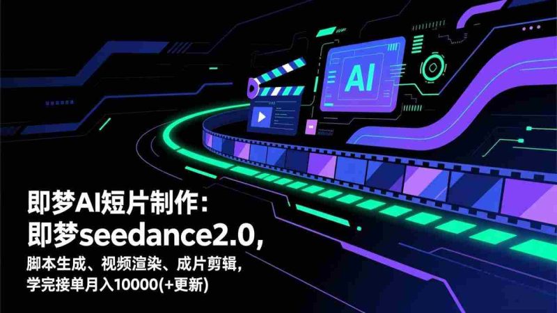 (17969期)即梦AI 短片制作(更新):即梦seedance2.0,脚本生成、视频渲染、成片剪辑,学完接单月入10000+-中薪网