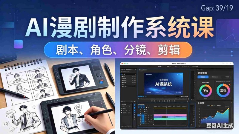 (18006期)AI漫剧制作系统课:0基础从0到1学会AI制作,掌握剧本、角色、分镜、剪辑全套技能,轻松做号变现-中薪网