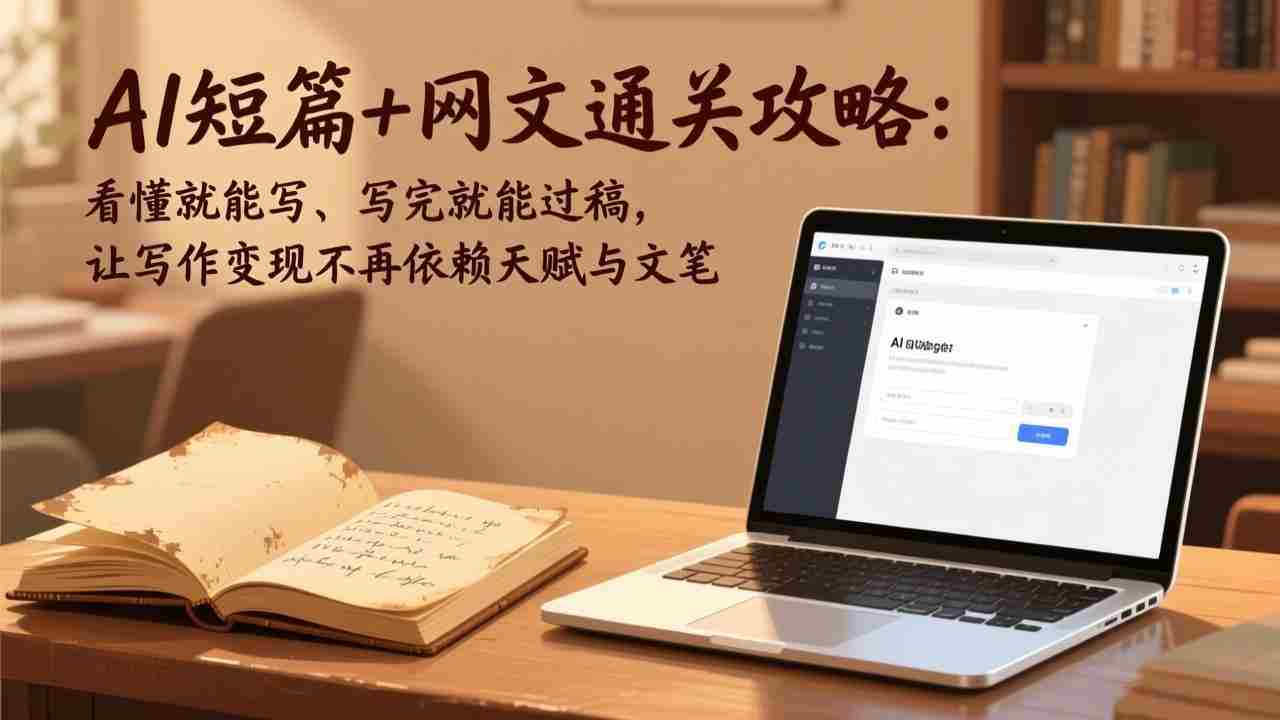（18064期）AI短篇+网文通关攻略-更新4月：看懂就能写、写完就能过稿，让写作变现不再依赖天赋与文笔-中薪网