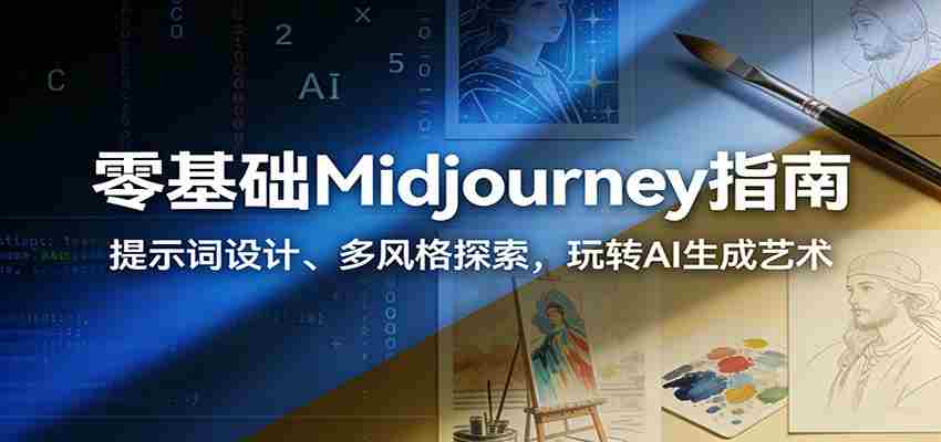 零基础Midjourney指南：提示词设计、多风格探索，玩转AI生成艺术-中薪网