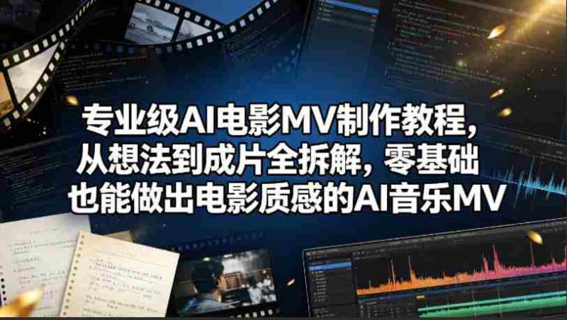 专业级AI电影MV制作教程,从想法到成片全拆解,零基础也能做出电影质感的AI音乐MV-中薪网