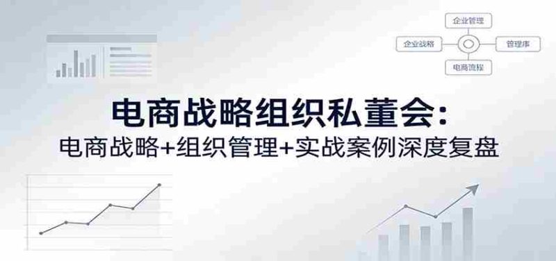 电商战略组织私董会:电商战略+组织管理+实战案例深度复盘-中薪网