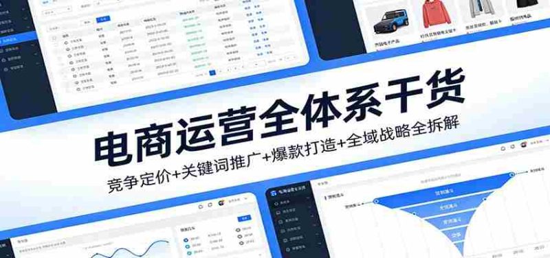 电商运营全体系干货,竞争定价+关键词推广+爆款打造+全域战略全拆解-中薪网