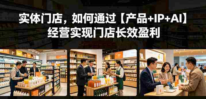 实体门店,如何通过【产品+IP+AI】经营实现门店长效盈利-中薪网
