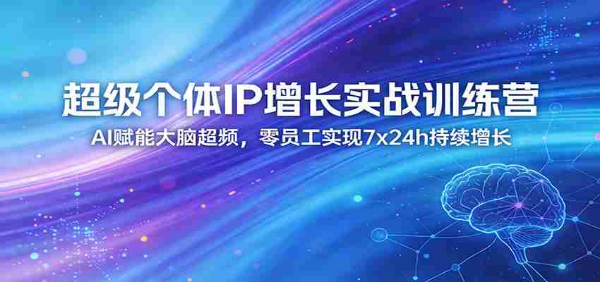 超级个体IP增长实战训练营：AI赋能大脑超频，零员工实现7x24h持续增长（更新）-中薪网