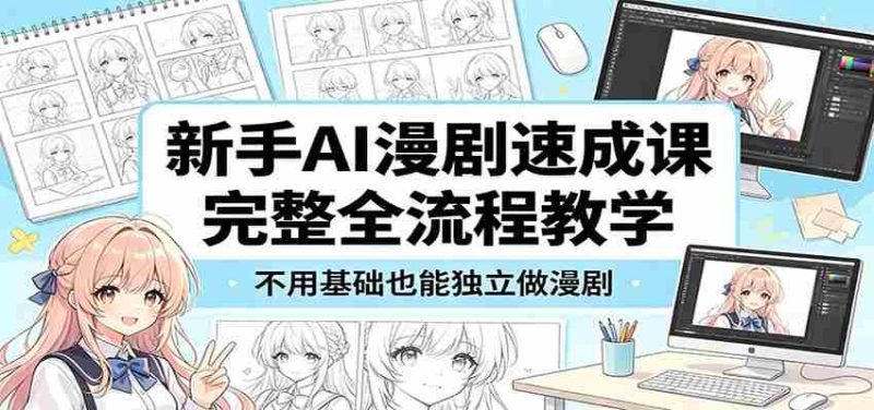新手AI漫剧速成课:完整全流程教学,不用基础也能独立做漫剧-中薪网