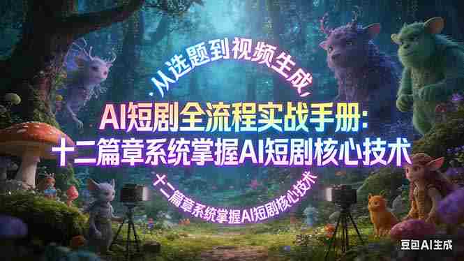 (17620期)AI 短剧全流程实战手册:从选题到视频生成,十二篇章系统掌握 AI 短剧核心技术-中薪网
