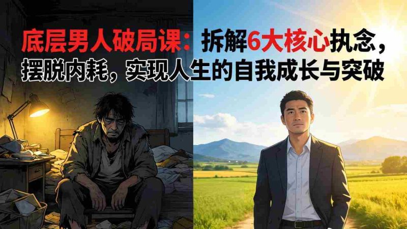 （17747期）付费文章：底层男人破局课：拆解 6 大核心执念，摆脱内耗，实现人生的自我成长与突破-中薪网