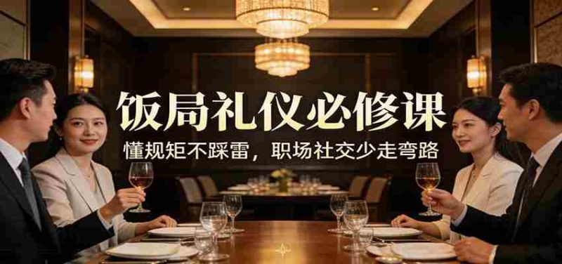 公众号收费文章:《饭局礼仪必修课:懂规矩不踩雷,职场社交少走弯路》-中薪网