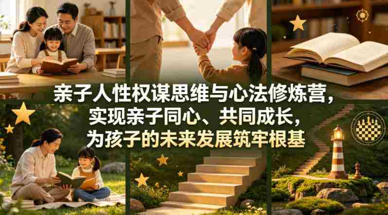 亲子人性权谋思维与心法修炼营,实现亲子同心、共同成长,为孩子的未来发展筑牢根基【音频】