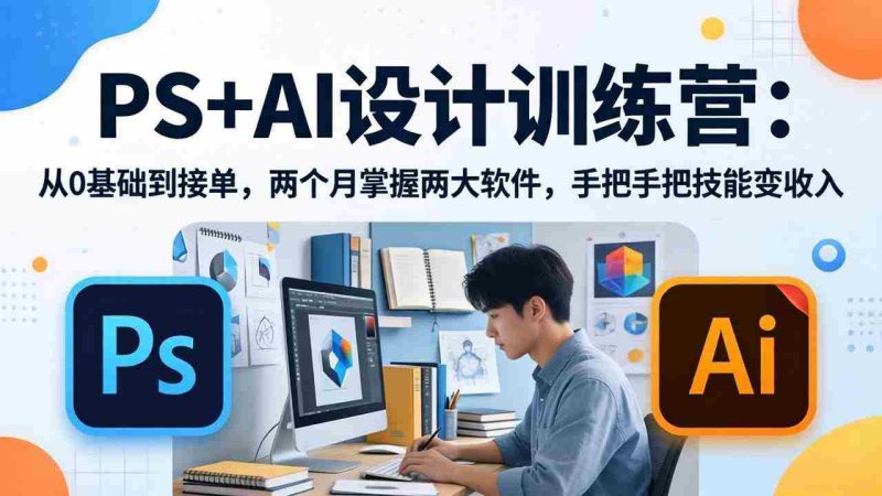 (17885期)PS+AI设计训练营:从0基础到接单,两个月掌握两大软件,手把手把技能变收入-中薪网