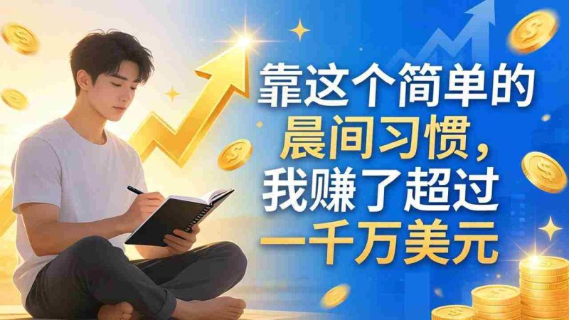（17937期）付费文章：靠这个简单的晨间习惯，我赚了超过一千万美元-中薪网