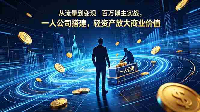 (18645期)从流量到变现|百万博主实战,一人公司搭建,轻资产放大商业价值-中薪网