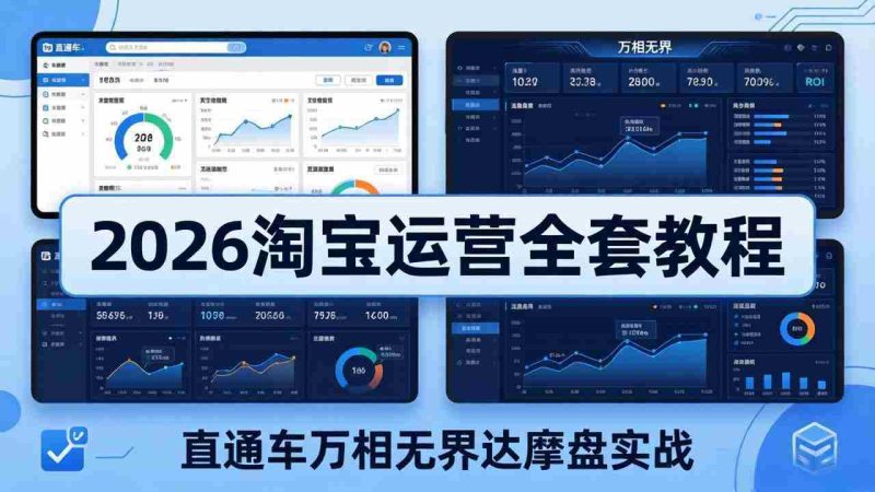 (18373期)2026淘宝运营全套教程(更新5月8日),直通车万相无界达摩盘实战,从基础到进阶提升流量转化-中薪网
