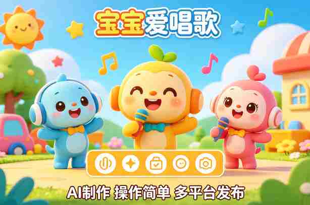 AI制作儿歌动画短视频,可多平台发布,操作简单好上手-中薪网
