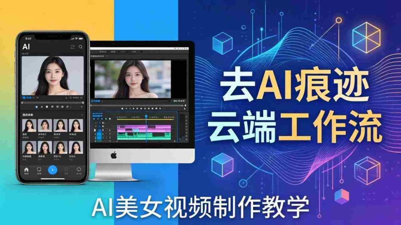 （17928期）AI美女视频制作教学：去AI痕迹，云端工作流出图，手机电脑均可，不需要配置-中薪网