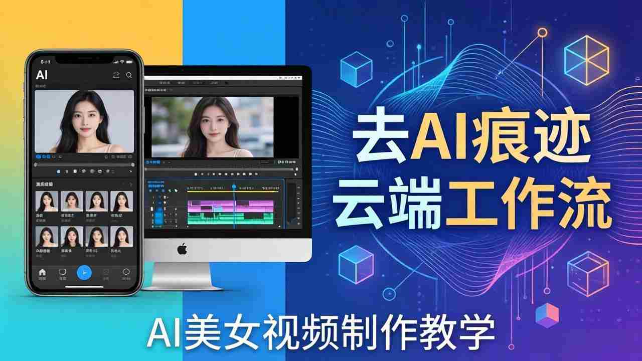 （17928期）AI美女视频制作教学：去AI痕迹，云端工作流出图，手机电脑均可，不需要配置-中薪网