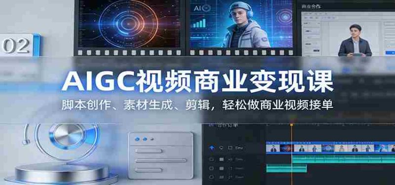 AIGC视频商业变现课:脚本创作、素材生成、剪辑,轻松做商业视频接单-中薪网