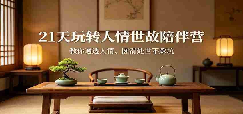 21天玩转人情世故陪伴营：教你通透人情、圆滑处世不踩坑-中薪网