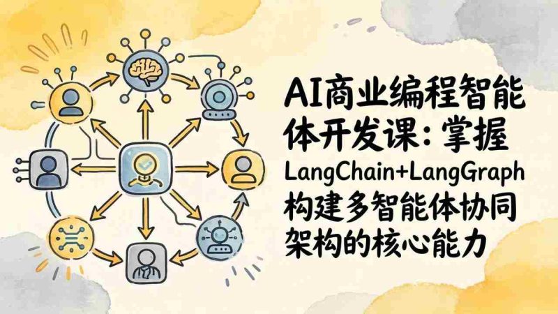(17608期)AI商业编程智能体开发课:掌握LangChain+LangGraph构建多智能体协同架构的核心能力-中薪网
