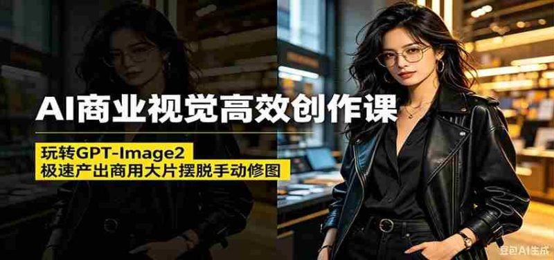 AI商业视觉高效创作课:玩转GPT-Image2,极速产出商用大片摆脱手动修图-中薪网