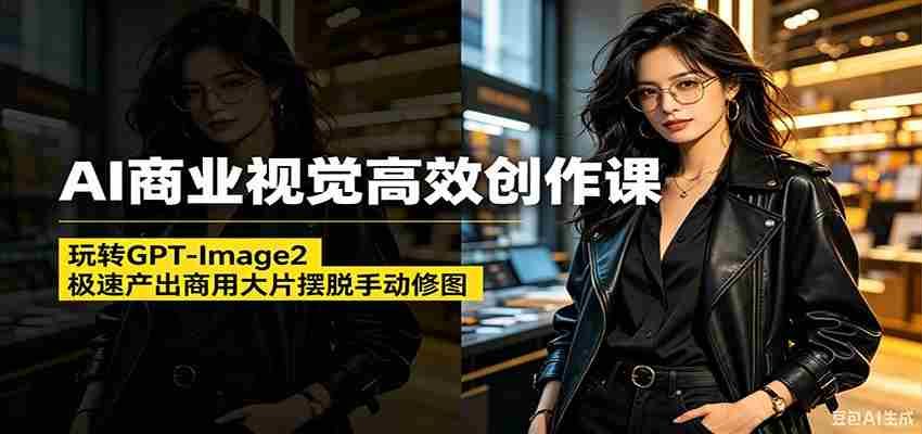 AI商业视觉高效创作课：玩转GPT-Image2，极速产出商用大片摆脱手动修图-中薪网