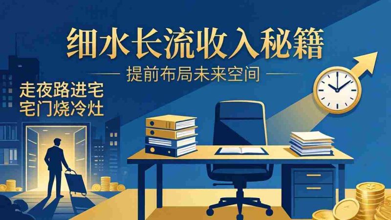 (17836期)某付费文章:细水长流收入秘籍:走夜路进宅门烧冷灶,提前布局未来空间-中薪网