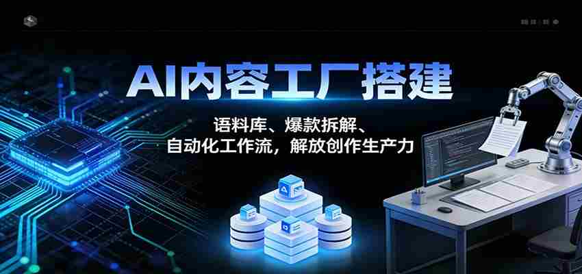 AI内容工厂搭建：语料库、爆款拆解、自动化工作流，解放创作生产力-中薪网