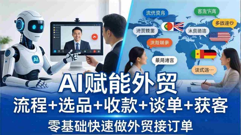 (17930期)外贸+AI实战课:流程+选品+收款+谈单+获客,零基础快速做外贸接订单-中薪网
